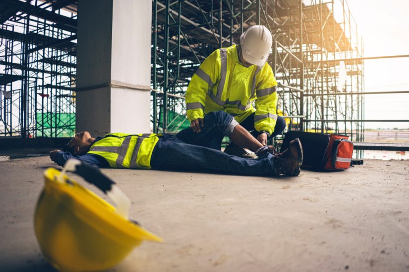 Person With A Leg Injury Laying On The Floor