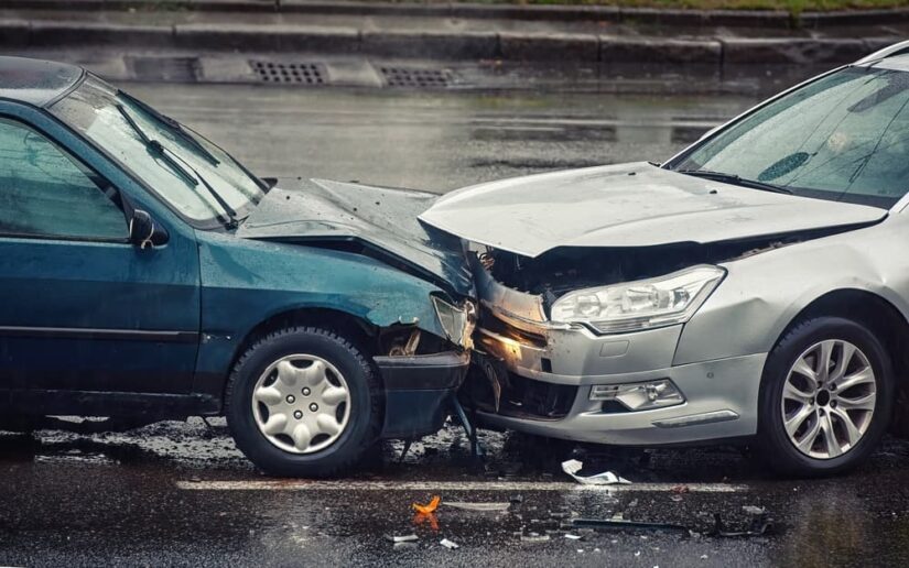 Two Light Vehicle Front Row Collision