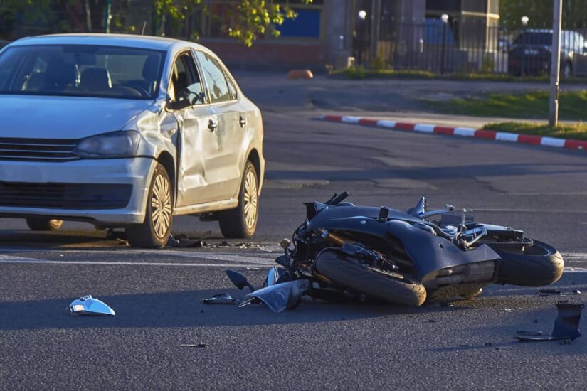 Car And Motorcycle Crash