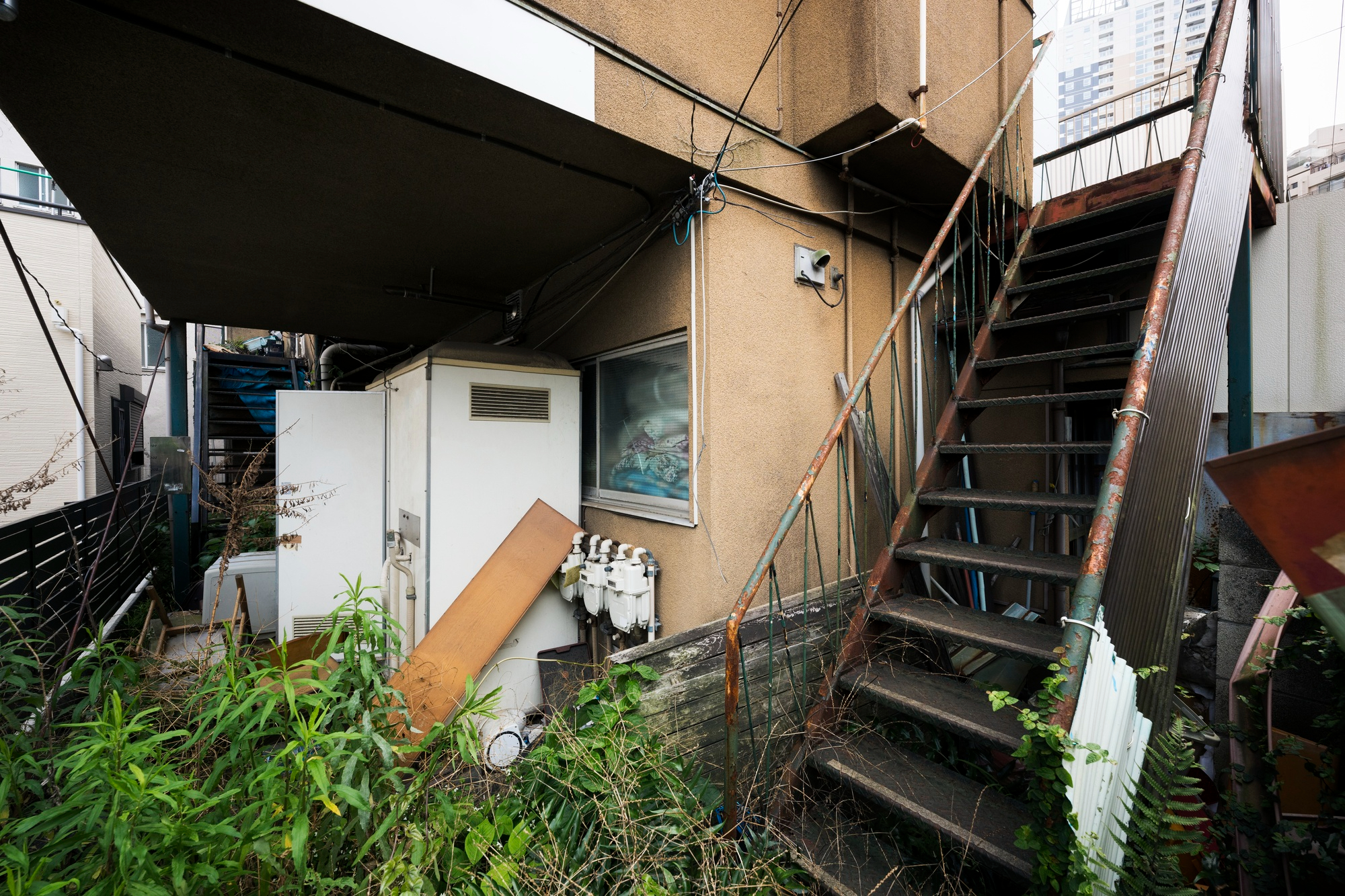 Old Abandoned House With Rusty Stairs